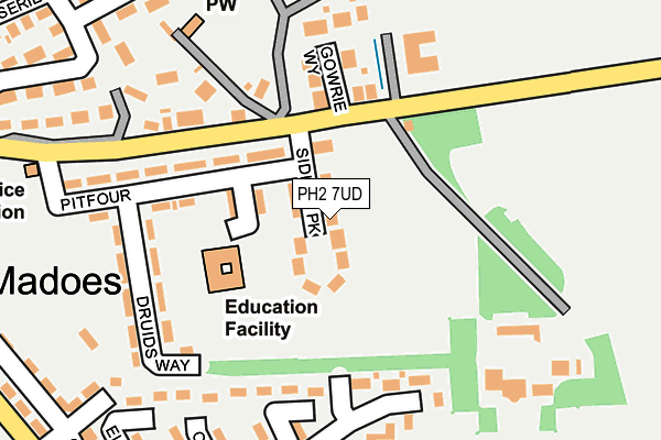 PH2 7UD map - OS OpenMap – Local (Ordnance Survey)