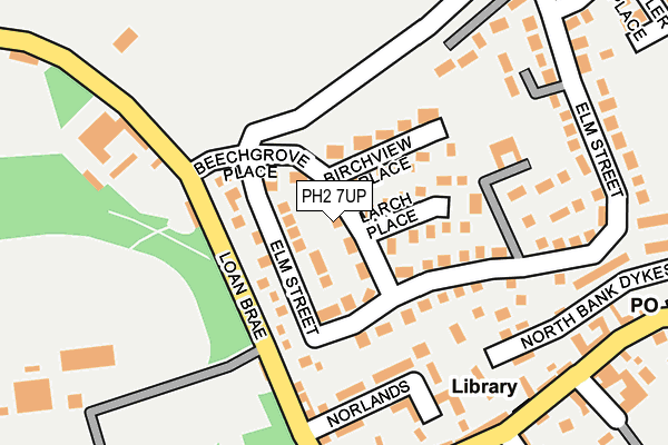 PH2 7UP map - OS OpenMap – Local (Ordnance Survey)