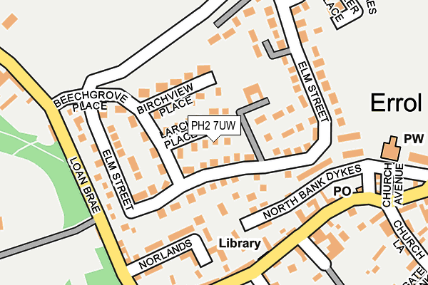 PH2 7UW map - OS OpenMap – Local (Ordnance Survey)