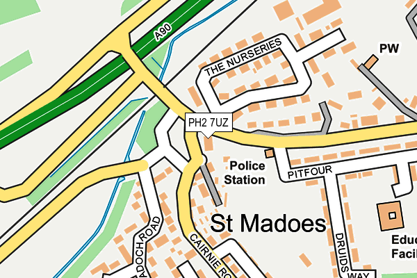 PH2 7UZ map - OS OpenMap – Local (Ordnance Survey)