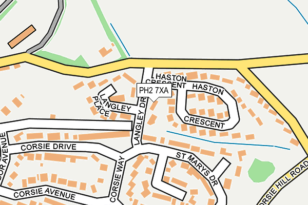 PH2 7XA map - OS OpenMap – Local (Ordnance Survey)