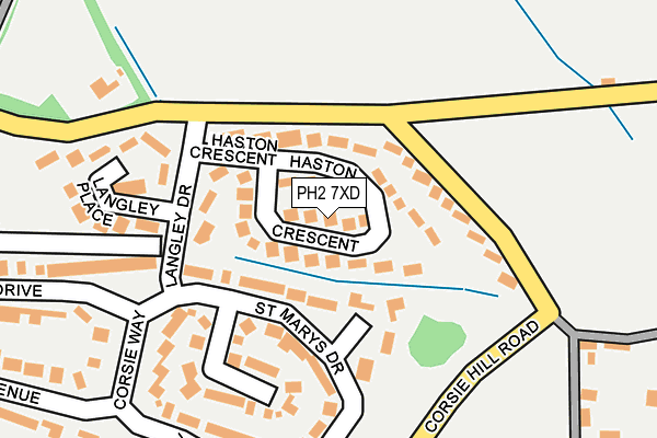 PH2 7XD map - OS OpenMap – Local (Ordnance Survey)