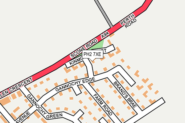 PH2 7XE map - OS OpenMap – Local (Ordnance Survey)