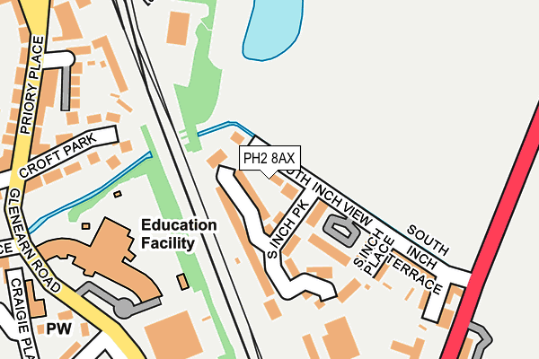 PH2 8AX map - OS OpenMap – Local (Ordnance Survey)