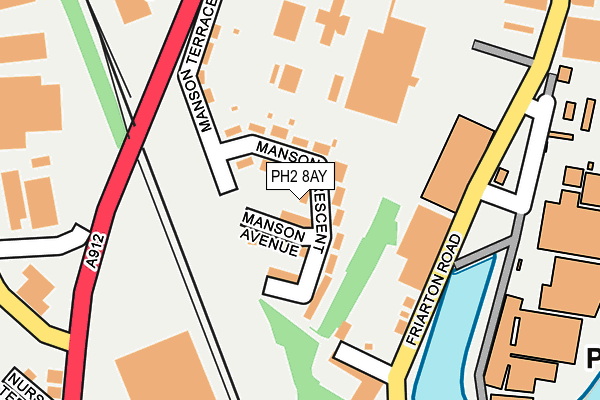 PH2 8AY map - OS OpenMap – Local (Ordnance Survey)