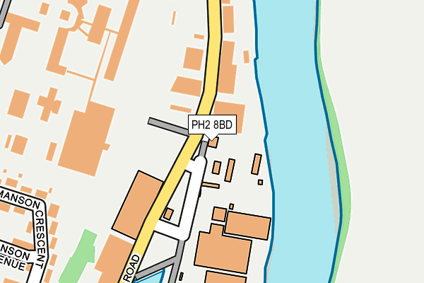 PH2 8BD map - OS OpenMap – Local (Ordnance Survey)