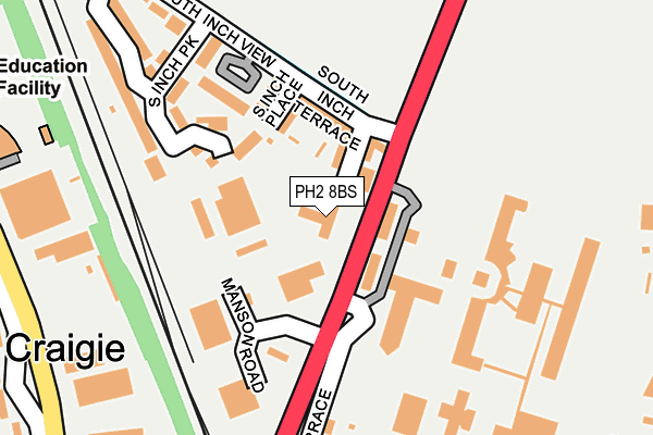 PH2 8BS map - OS OpenMap – Local (Ordnance Survey)