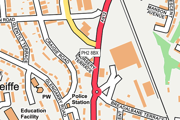 PH2 8BX map - OS OpenMap – Local (Ordnance Survey)