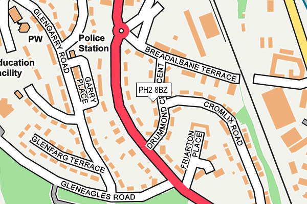PH2 8BZ map - OS OpenMap – Local (Ordnance Survey)