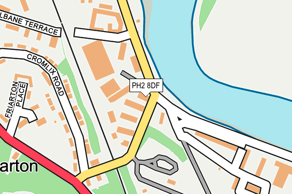 PH2 8DF map - OS OpenMap – Local (Ordnance Survey)