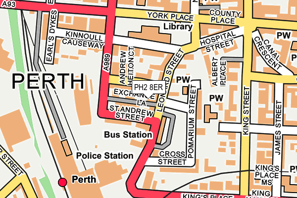 PH2 8ER map - OS OpenMap – Local (Ordnance Survey)