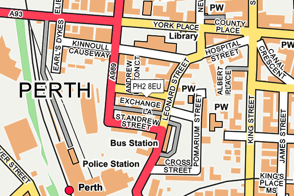 PH2 8EU map - OS OpenMap – Local (Ordnance Survey)