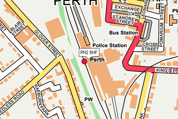 PH2 8HF map - OS OpenMap – Local (Ordnance Survey)