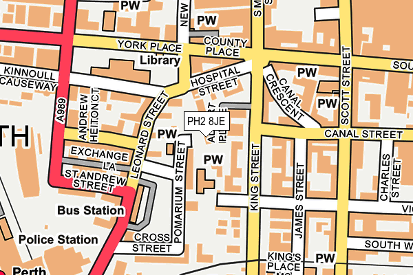 PH2 8JE map - OS OpenMap – Local (Ordnance Survey)