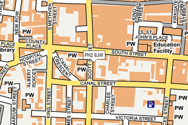 PH2 8JW map - OS OpenMap – Local (Ordnance Survey)
