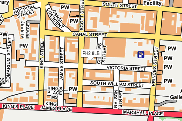 PH2 8LB map - OS OpenMap – Local (Ordnance Survey)