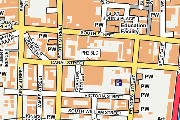 PH2 8LD map - OS OpenMap – Local (Ordnance Survey)