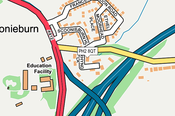 PH2 8QT map - OS OpenMap – Local (Ordnance Survey)