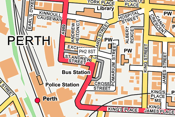 PH2 8ST map - OS OpenMap – Local (Ordnance Survey)