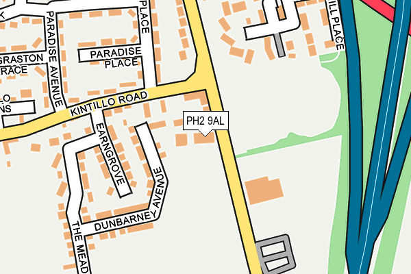 PH2 9AL map - OS OpenMap – Local (Ordnance Survey)