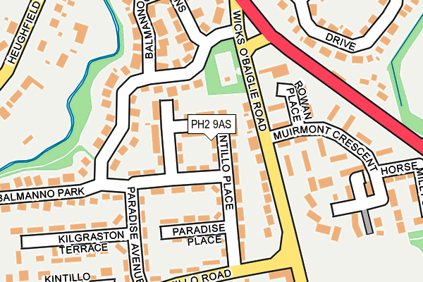 PH2 9AS map - OS OpenMap – Local (Ordnance Survey)