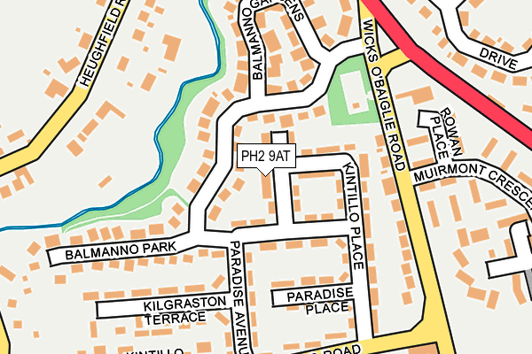 PH2 9AT map - OS OpenMap – Local (Ordnance Survey)