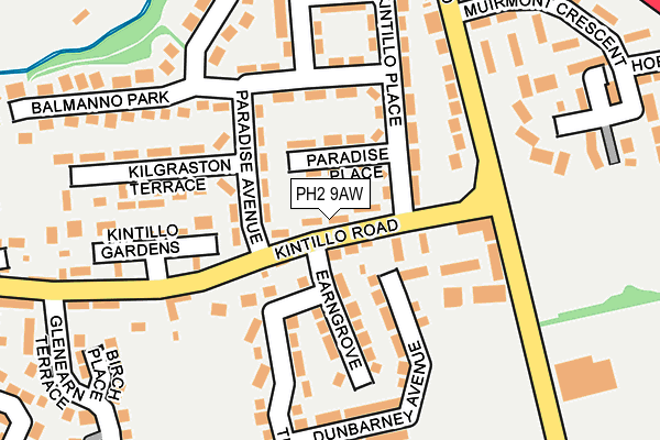 PH2 9AW map - OS OpenMap – Local (Ordnance Survey)