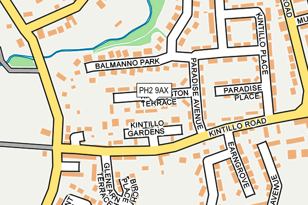 PH2 9AX map - OS OpenMap – Local (Ordnance Survey)