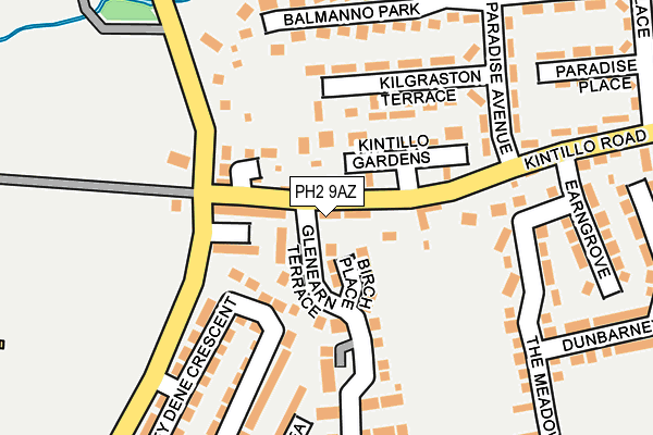 PH2 9AZ map - OS OpenMap – Local (Ordnance Survey)