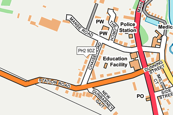 PH2 9DZ map - OS OpenMap – Local (Ordnance Survey)