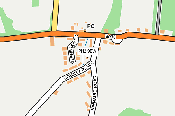 PH2 9EW map - OS OpenMap – Local (Ordnance Survey)