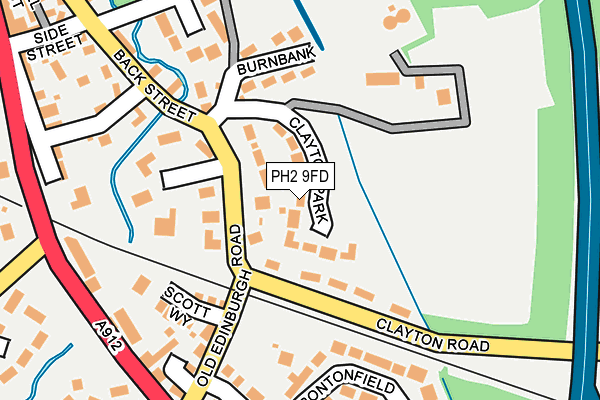 PH2 9FD map - OS OpenMap – Local (Ordnance Survey)