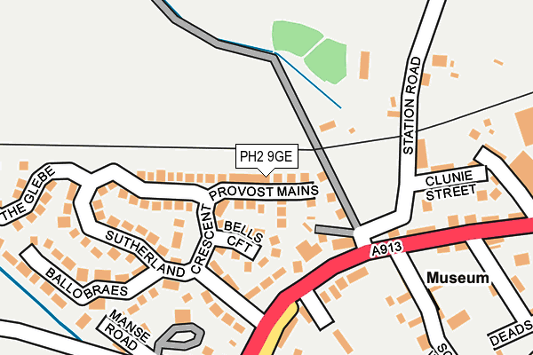 PH2 9GE map - OS OpenMap – Local (Ordnance Survey)