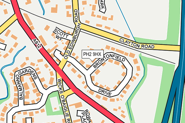 PH2 9HX map - OS OpenMap – Local (Ordnance Survey)