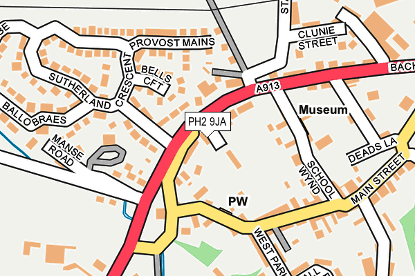 PH2 9JA map - OS OpenMap – Local (Ordnance Survey)