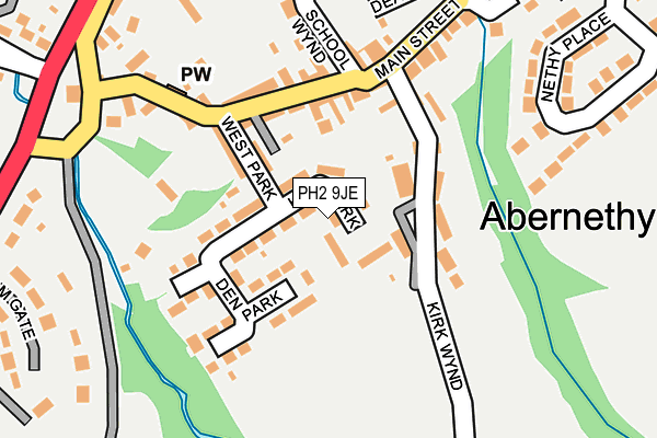 PH2 9JE map - OS OpenMap – Local (Ordnance Survey)