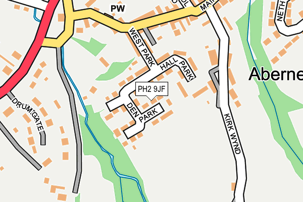 PH2 9JF map - OS OpenMap – Local (Ordnance Survey)