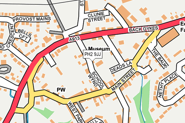 PH2 9JJ map - OS OpenMap – Local (Ordnance Survey)