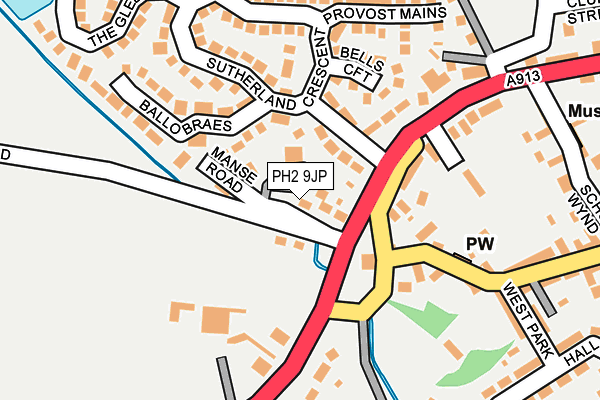 PH2 9JP map - OS OpenMap – Local (Ordnance Survey)