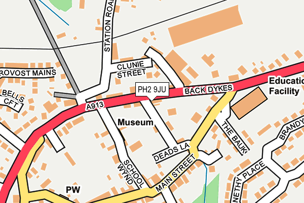 PH2 9JU map - OS OpenMap – Local (Ordnance Survey)