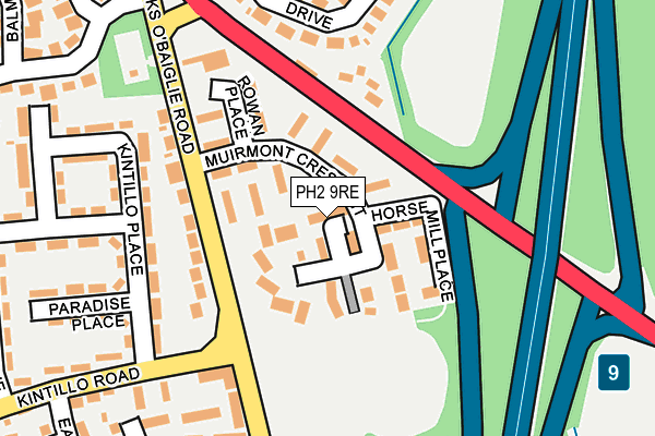 PH2 9RE map - OS OpenMap – Local (Ordnance Survey)