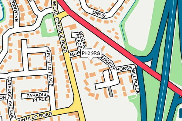 PH2 9RG map - OS OpenMap – Local (Ordnance Survey)