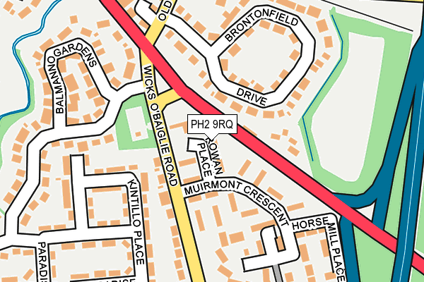 PH2 9RQ map - OS OpenMap – Local (Ordnance Survey)