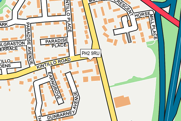 PH2 9RU map - OS OpenMap – Local (Ordnance Survey)