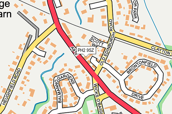 PH2 9SZ map - OS OpenMap – Local (Ordnance Survey)