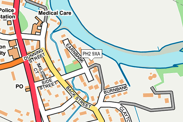 PH2 9XA map - OS OpenMap – Local (Ordnance Survey)