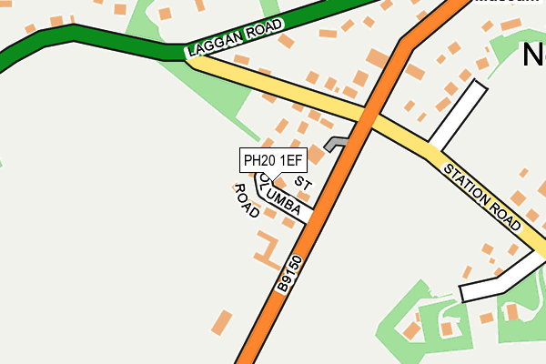 PH20 1EF map - OS OpenMap – Local (Ordnance Survey)