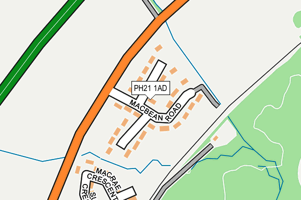 PH21 1AD map - OS OpenMap – Local (Ordnance Survey)