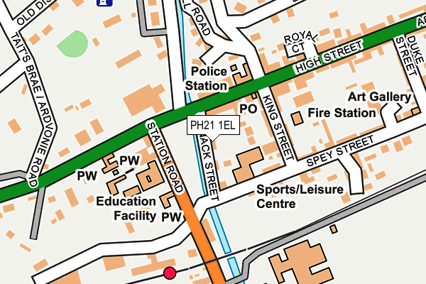 PH21 1EL map - OS OpenMap – Local (Ordnance Survey)