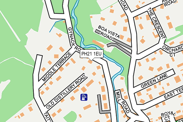 PH21 1EU map - OS OpenMap – Local (Ordnance Survey)